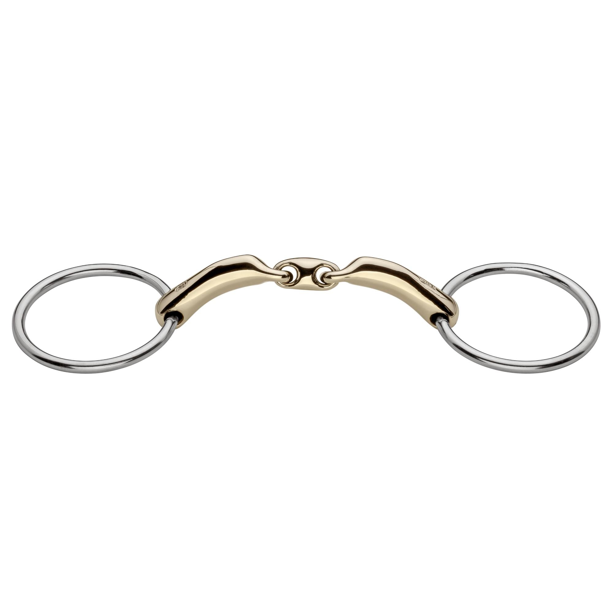 NOVOCONTACT Wassertrense Sensogan 14mm Doppelt Gebrochen mit 70mm  Edelstahl Ringen  | 4045578 - Reitstiefel Kandel - Dein Reitshop
