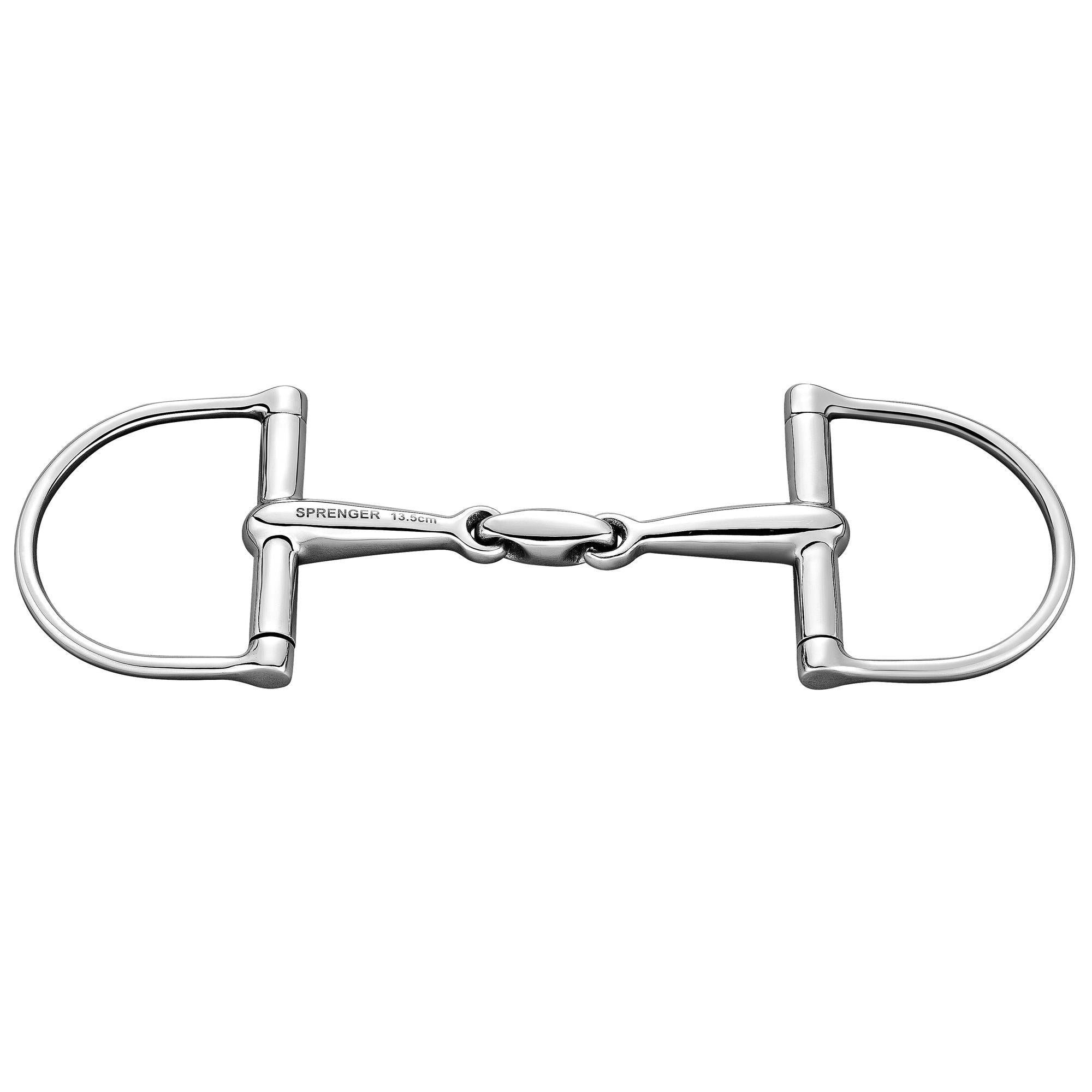 D-RING Gebiss  Edelstahl 16mm Doppelt Gebrochen mit 80mm Ringen  | 4091656 - Reitstiefel Kandel - Dein Reitshop