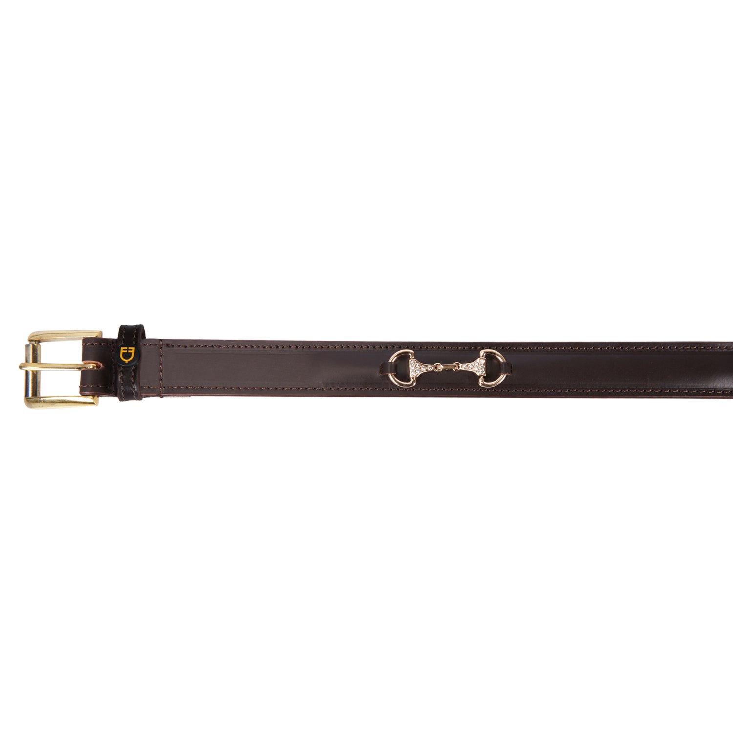 Gürtel Leather Belt With Snaffle Bits And Rhinestones - Reitstiefel Kandel - Dein Reitshop