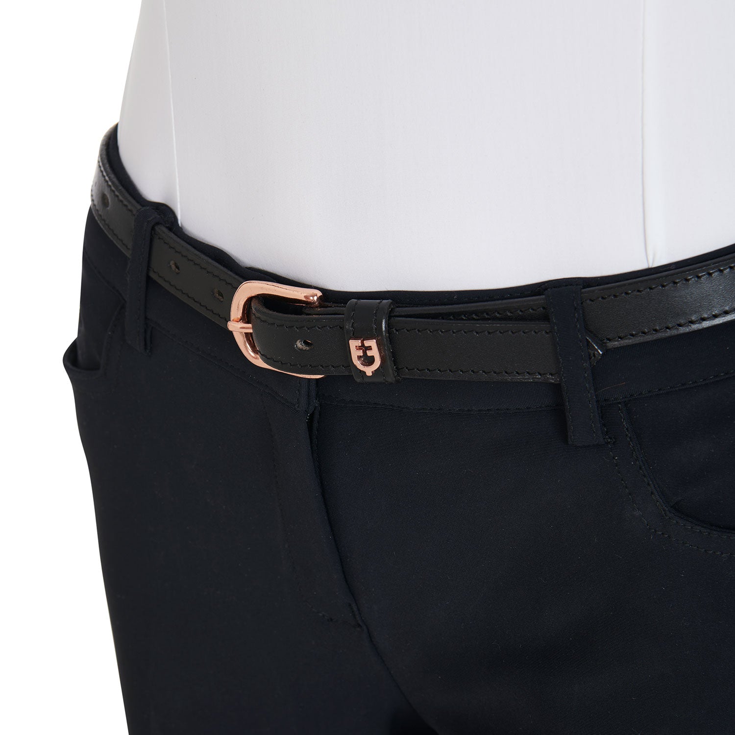 Gürtel Leather Belt With Rose Gold Clincher - Reitstiefel Kandel - Dein Reitshop