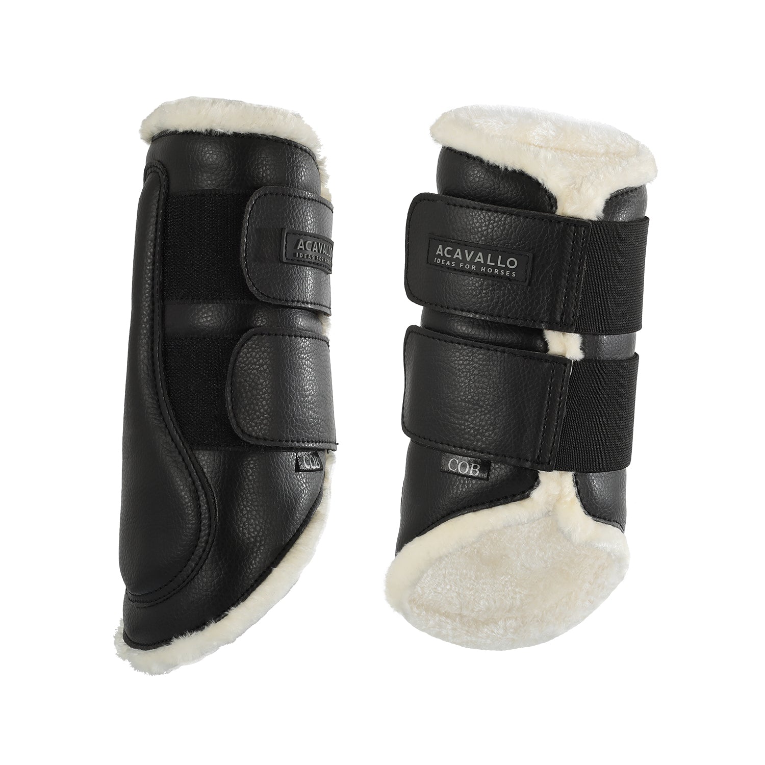 Gamaschen ECO-LEATHER FRONT BRUSHING HORSE BOOTS WITH DOUBLE VELCRO FASTENING - Reitstiefel Kandel - Dein Reitshop