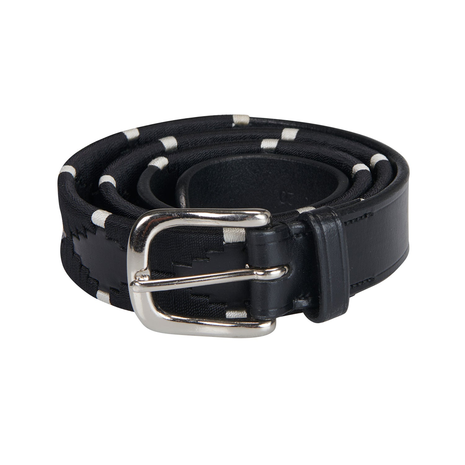 Gürtel Leather Belt With Black And White Embroidery - Reitstiefel Kandel - Dein Reitshop