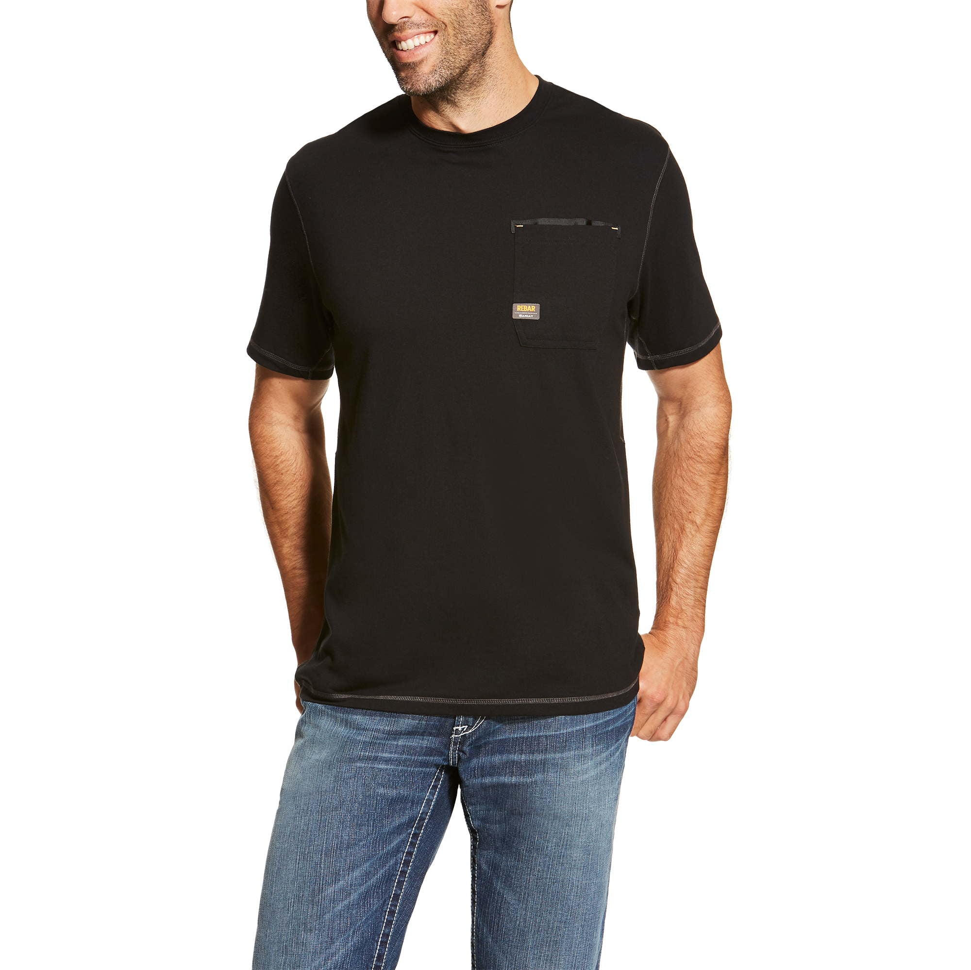 Kurzarm Shirt MNS Rebar Workman T-Shirt black | 10019129