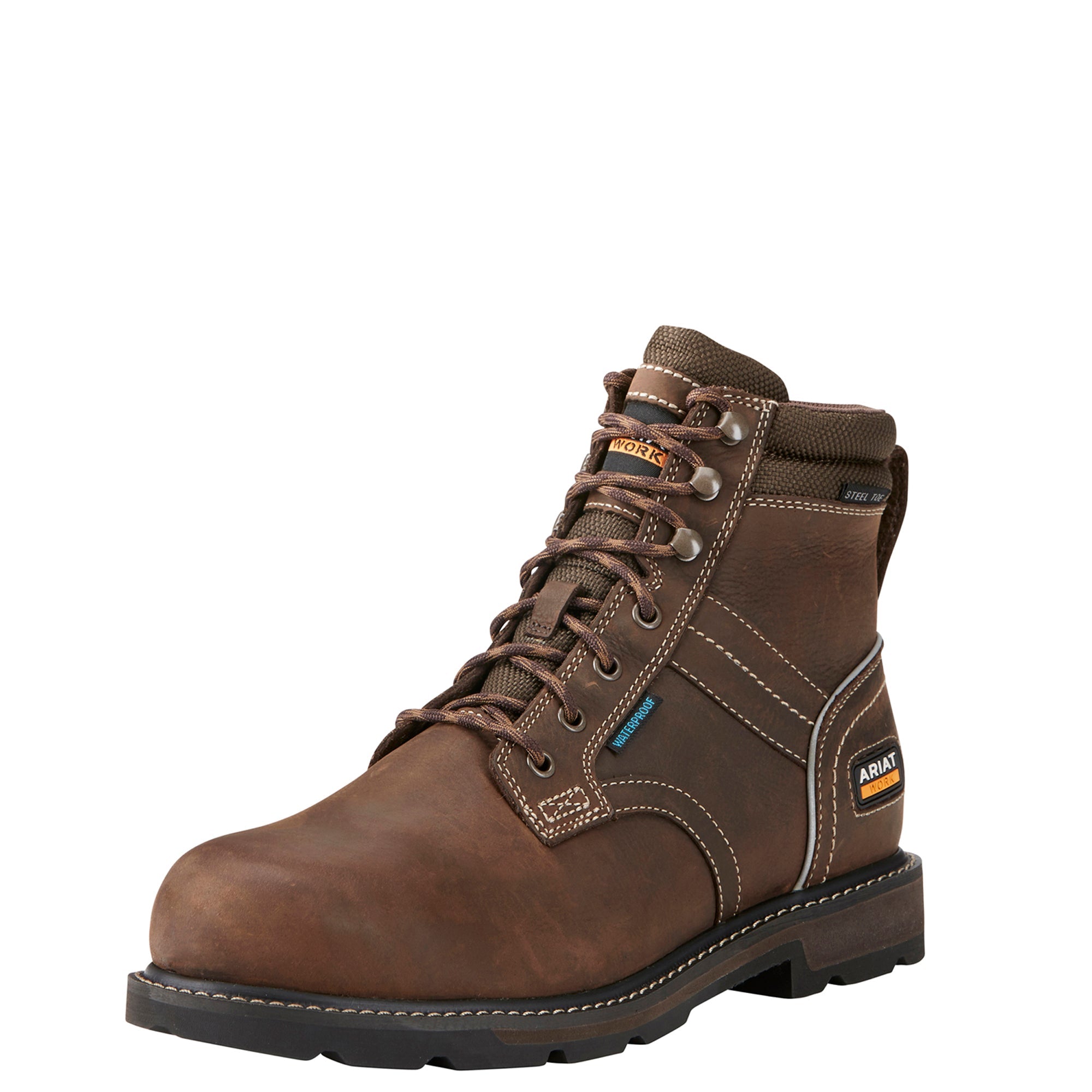 Arbeits Schuhe MNS GROUNDBREAKER 6 DRK Brown ST WP ENISO