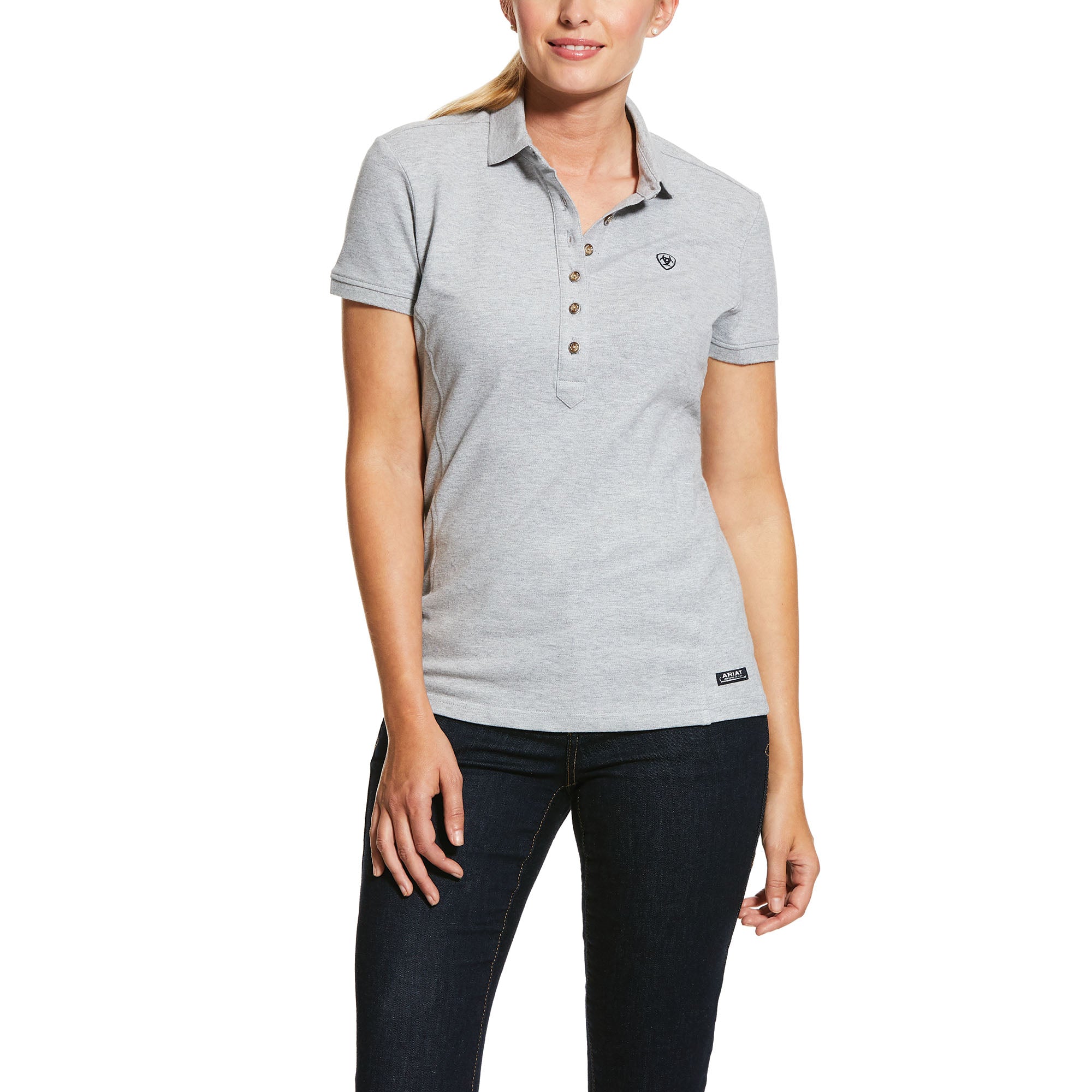 Kurzarm Shirt WMS Prix 2.0 Polo heather grey | 10030476