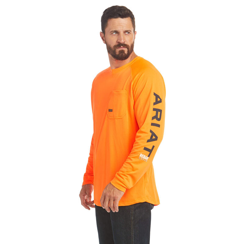 Kurzarm Shirt MNS Rebar HeatFighter T-Shirt neon orange | 10031034