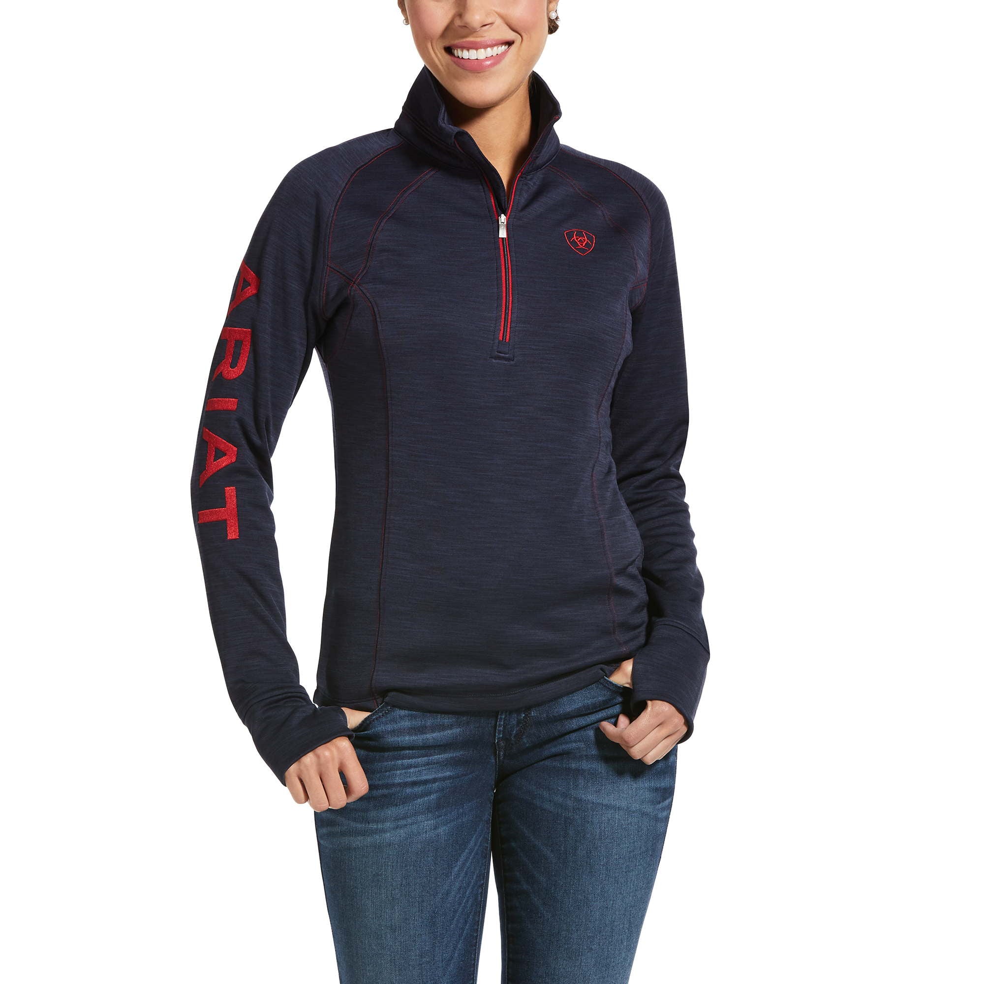 Sweater WMS TEK Team 1/2 Zip Sweatshirt Navy Heather | 10033314