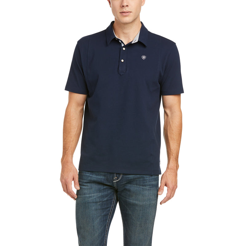 Kurzarm Shirt MNS Medal Button Polo navy | 10035315