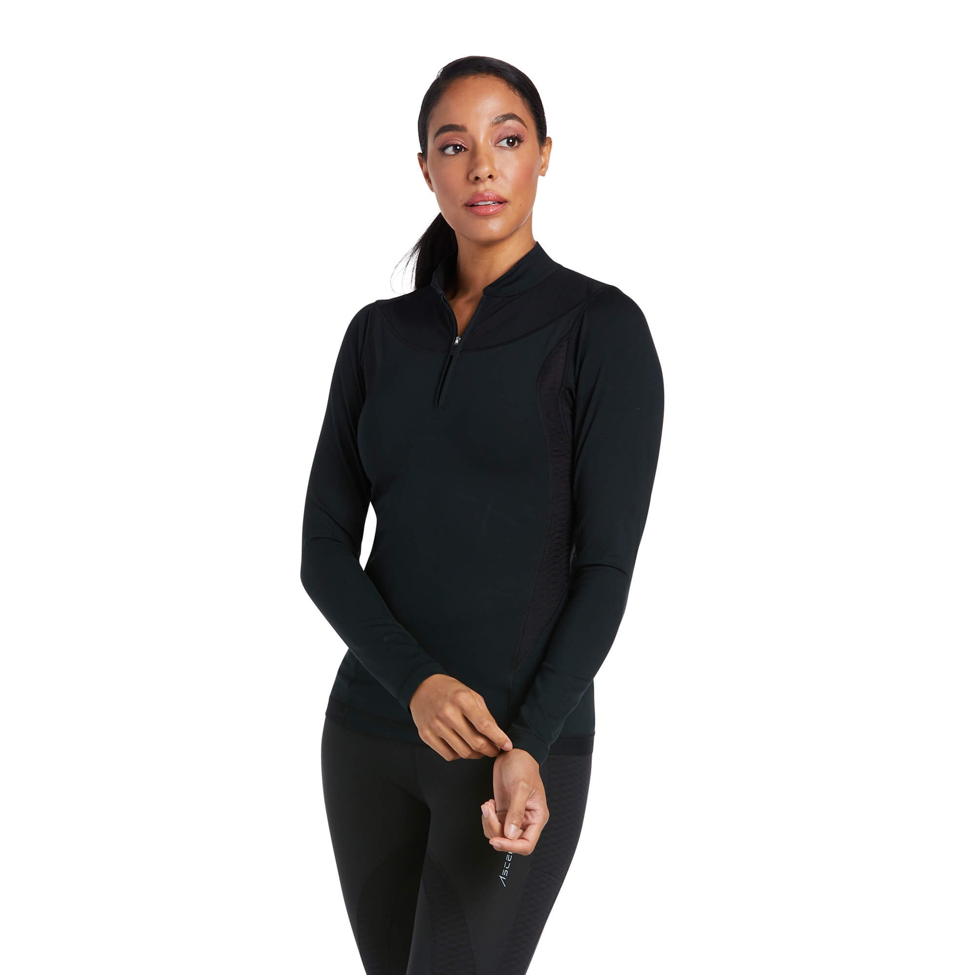 Langarm Shirt WMS Ascent 1/4 Zip Baselayer black | 10039197