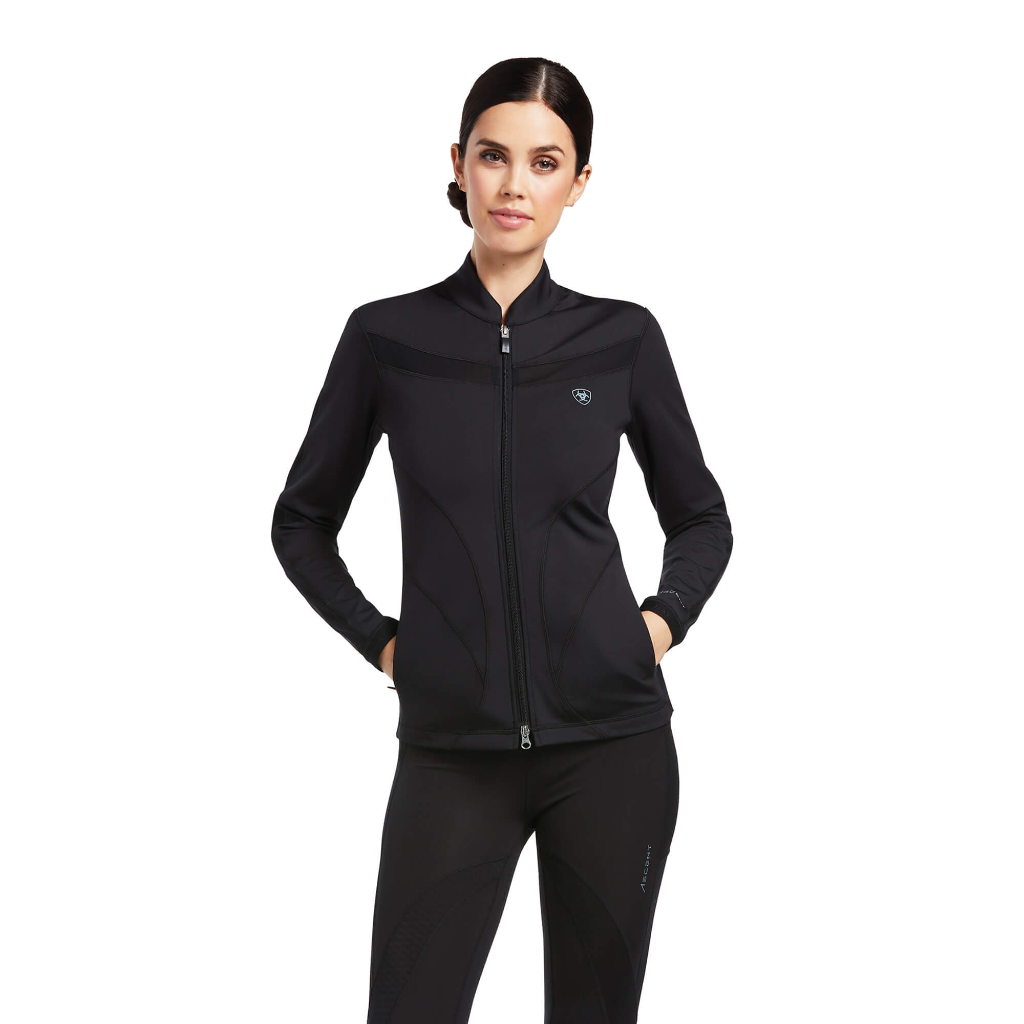 Pullover WMS Ascent Full Zip Sweatshirt black | 10039435
