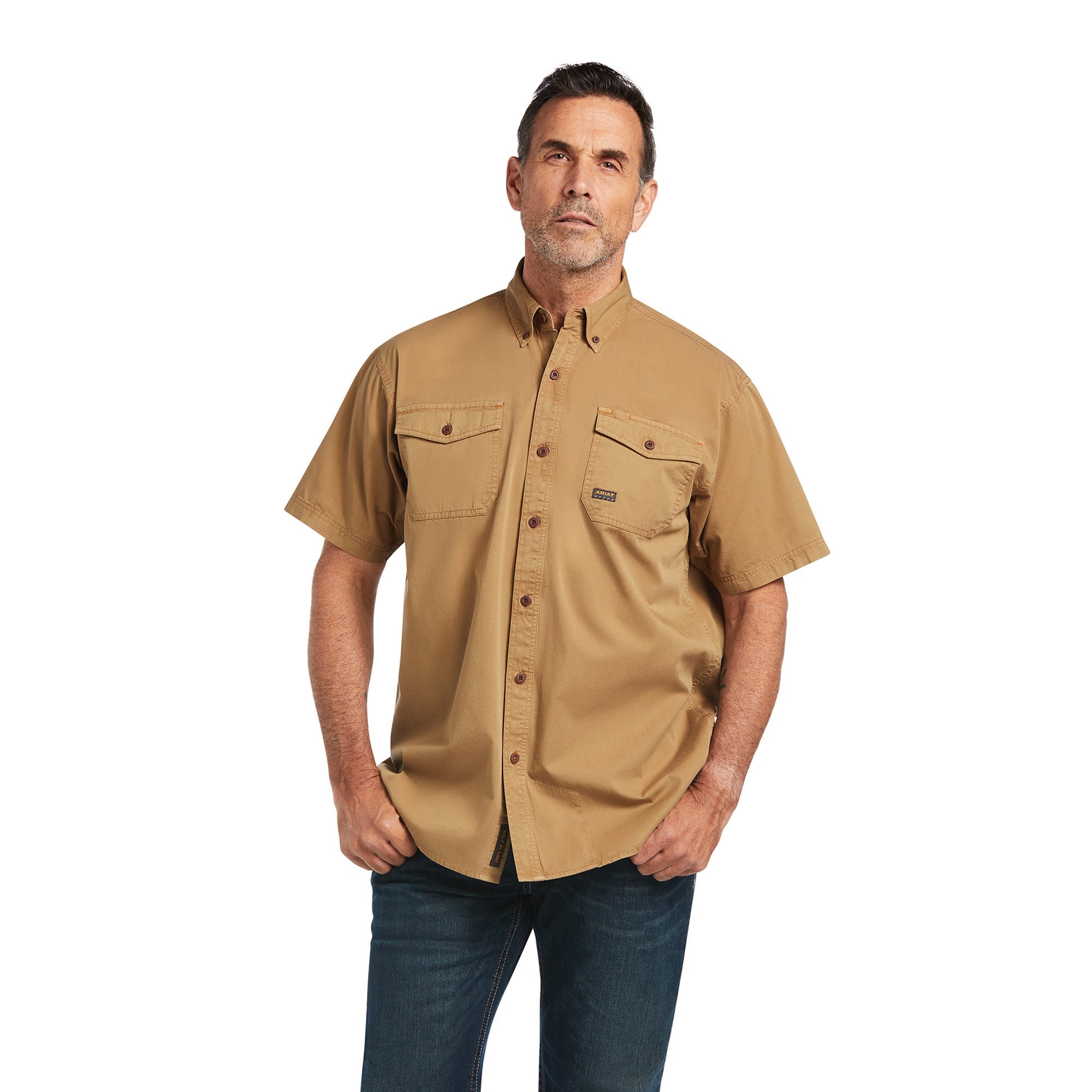 WMS Rebar Washed Twill Work Shirt Navy