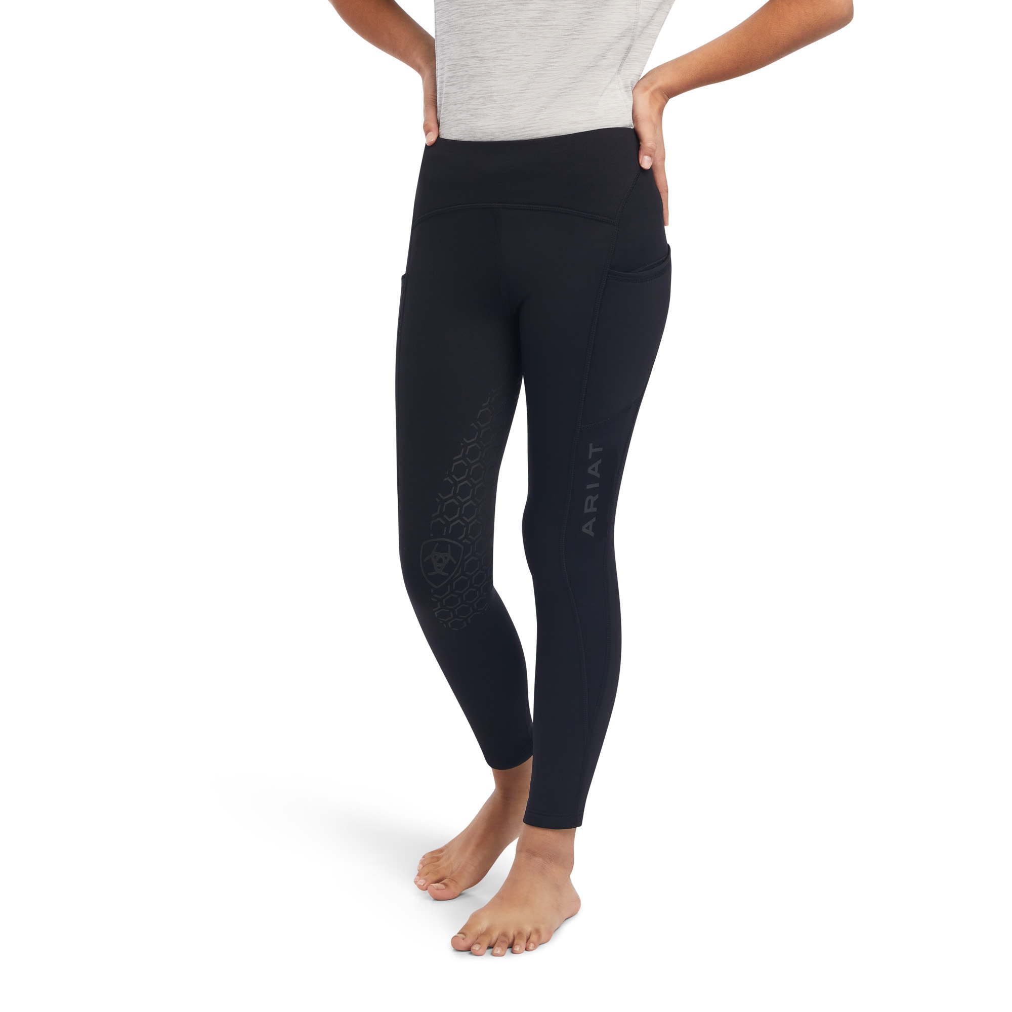 Riding leggings YTH Venture Thermal Half Grip Tight black | 10041312