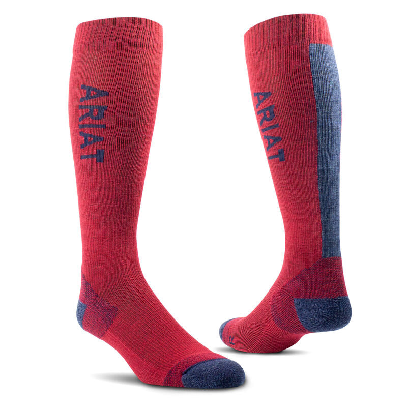 Western Stiefel ADT AriatTEK Thaw Merino Socks red/navy | 10041400
