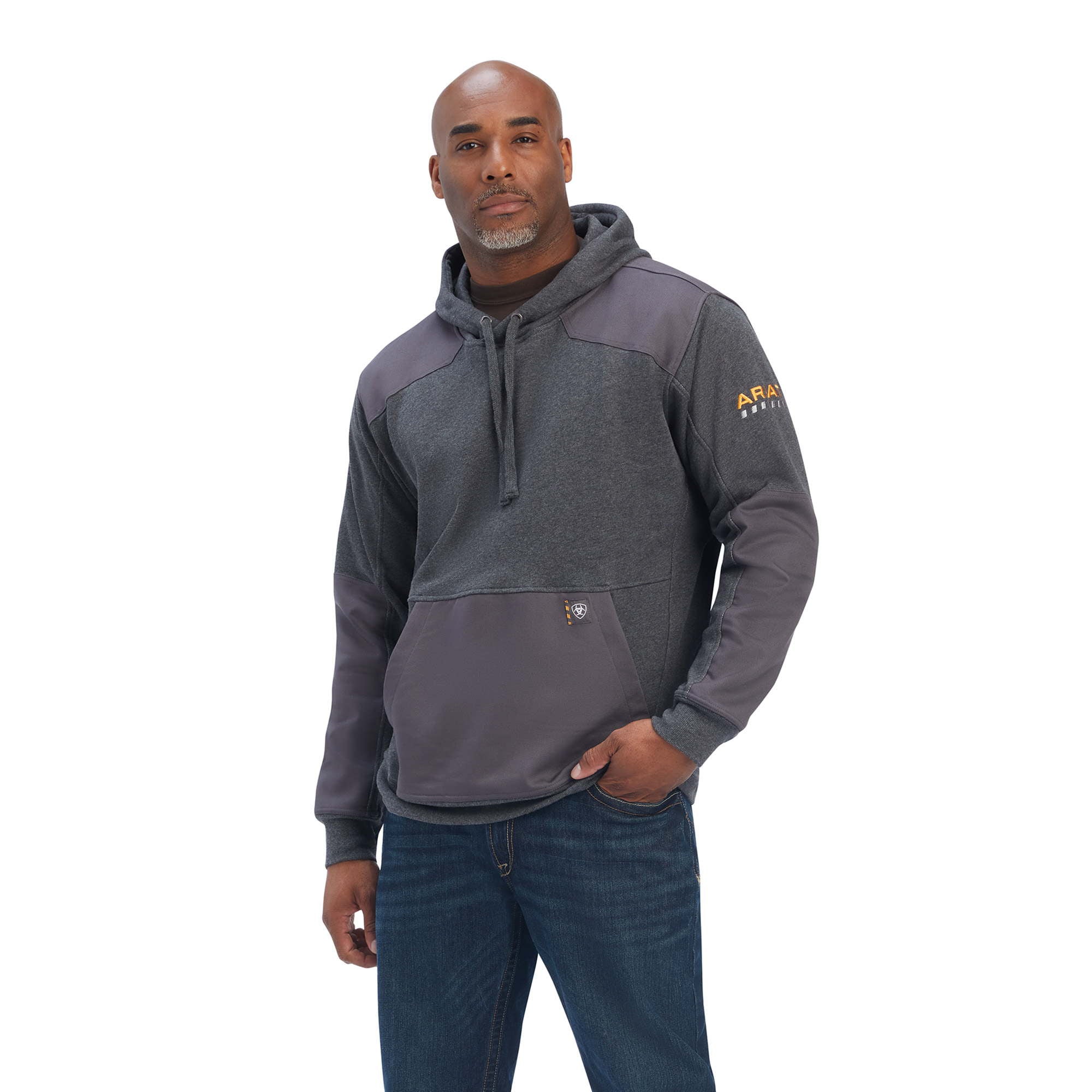 Hoodie Mns Rebar Workman Duracanvas Hoodie Charcoal Heather | 10041499