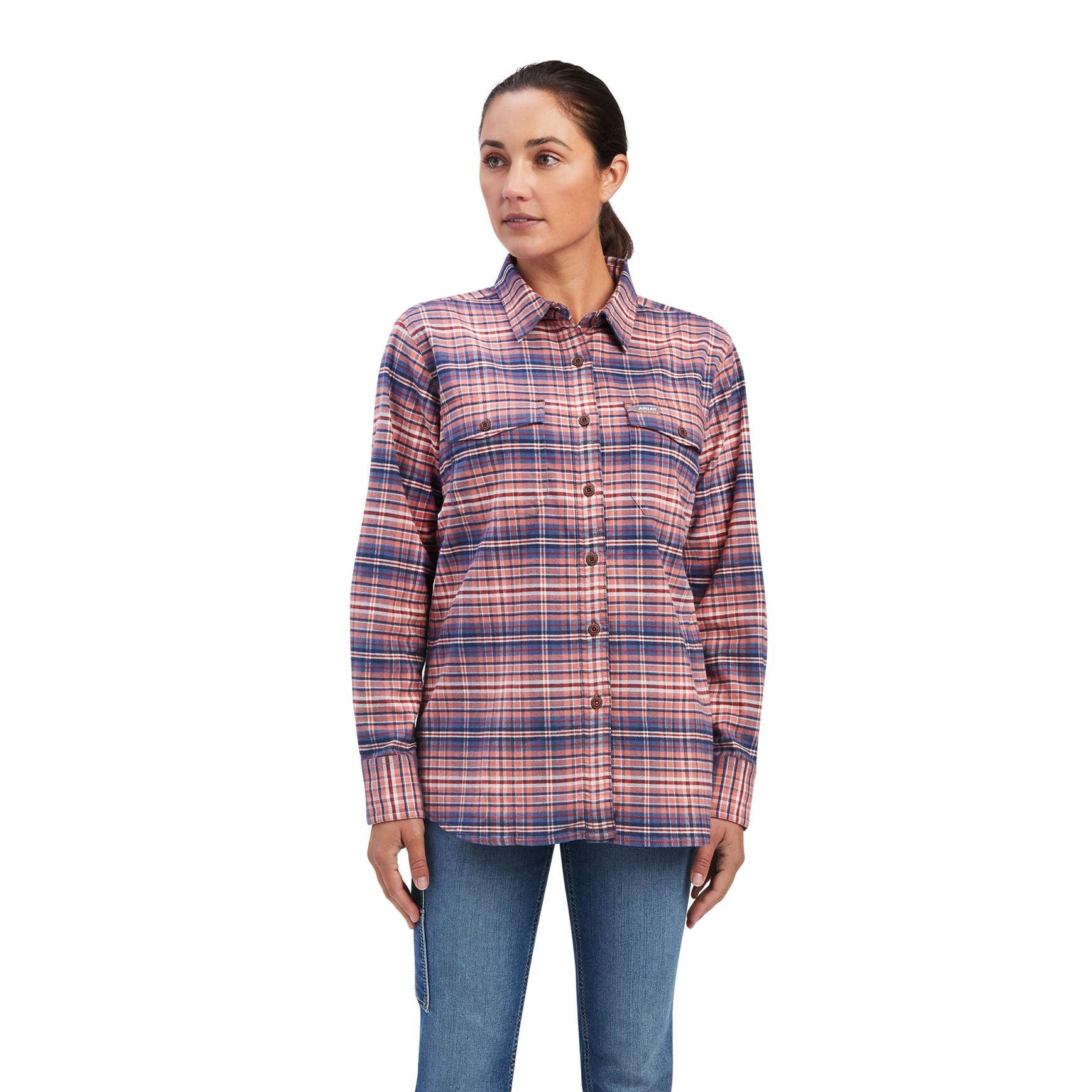 Kurzarm Shirt WMS Rebar Flannel DuraStretch  Work Shirt faded rose | 10041593