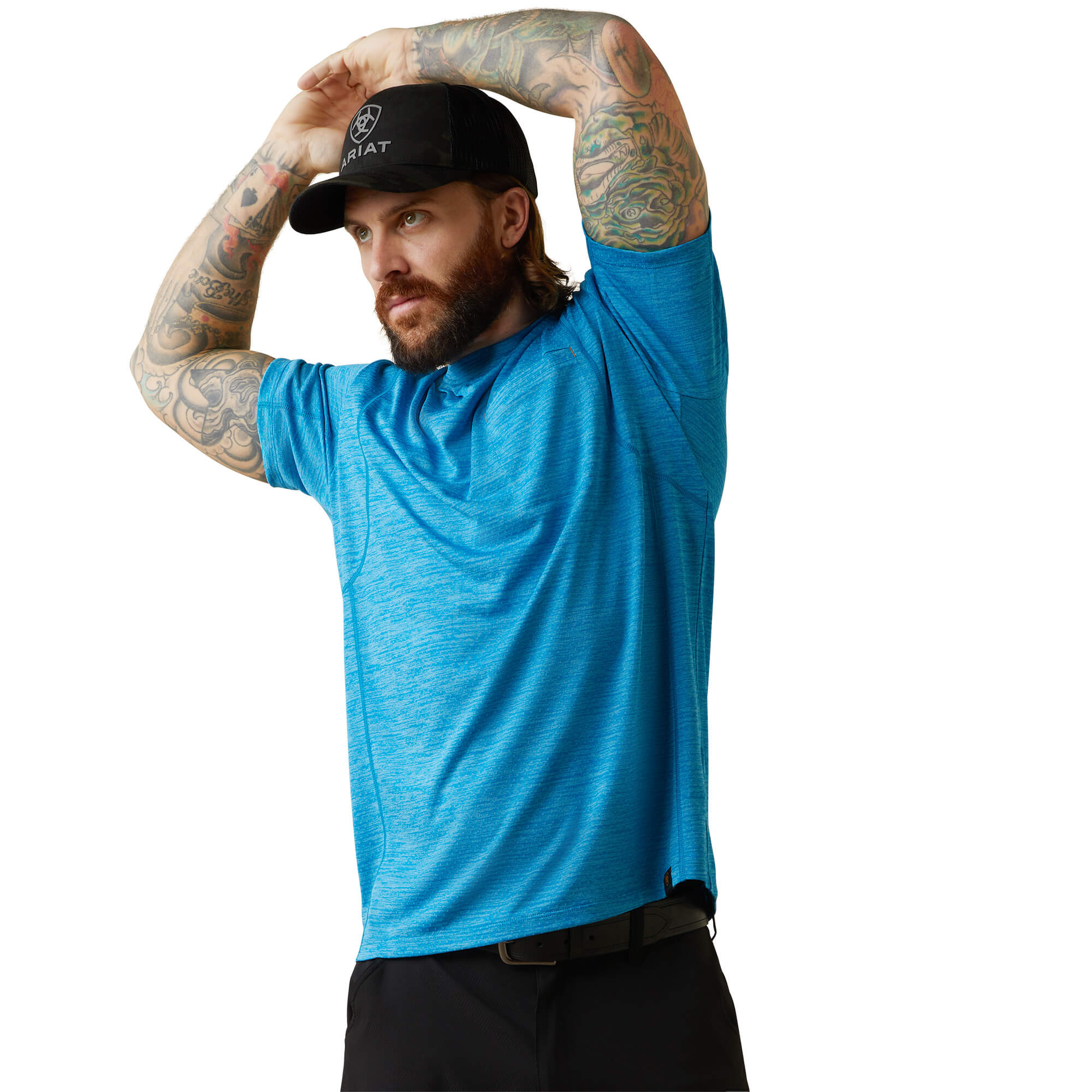 Kurzarm Shirt MNS Rebar Evolution Athletic Fit T-Shirt scuba blue | 10043325