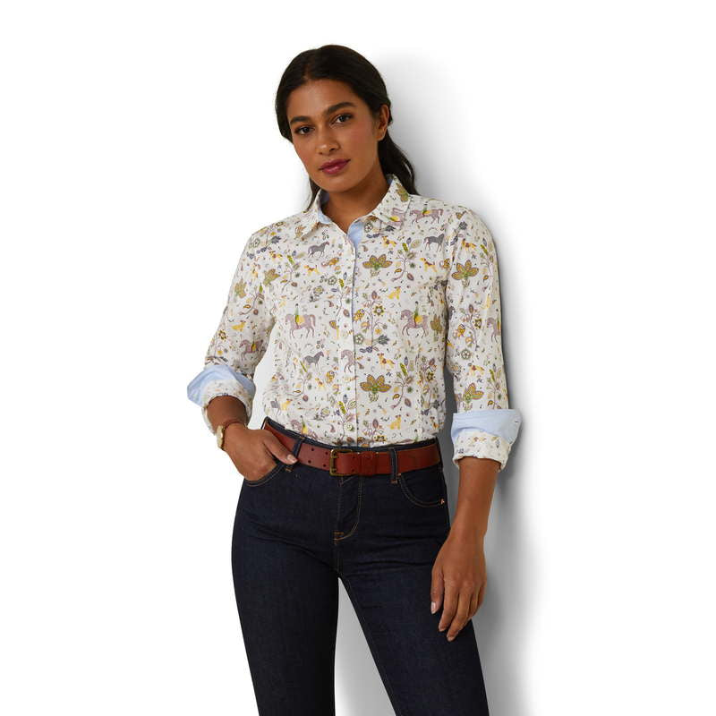 Blouse WMS Tomales Shirt folkore print | 10043383