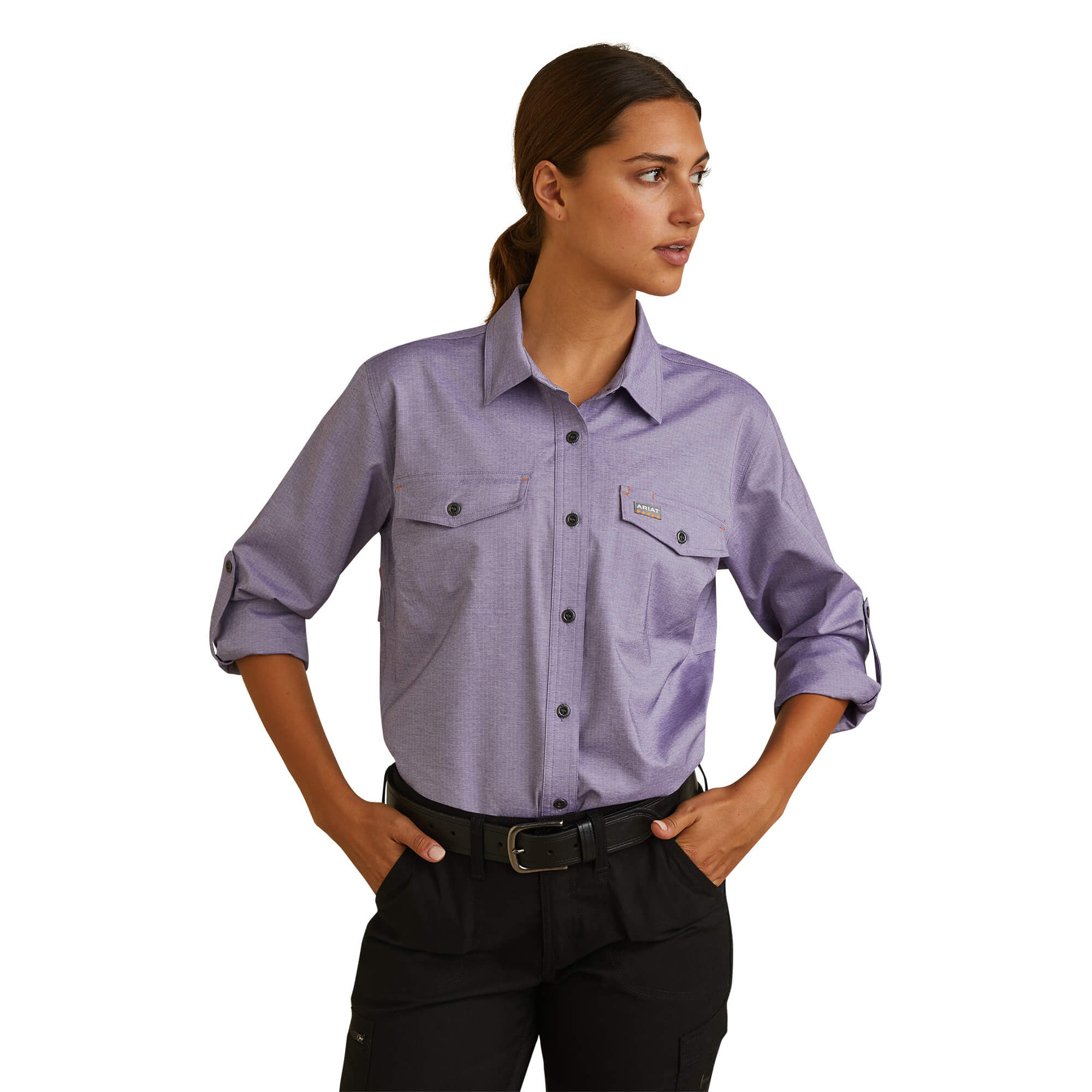 Kurzarm Shirt WMS Rebar Made Tough VentTEK DuraStretch  Work Shirt corsican  blue heather | 10043563