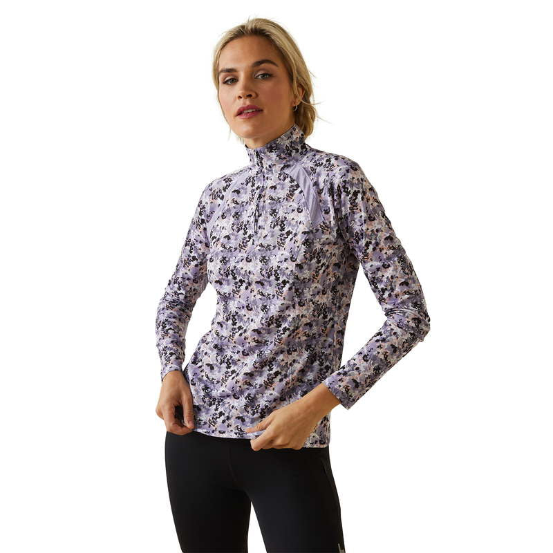 Langarm Shirt WMS Sunstopper 2.0 1/4 Zip Baselayer grey camo floral | 10043595