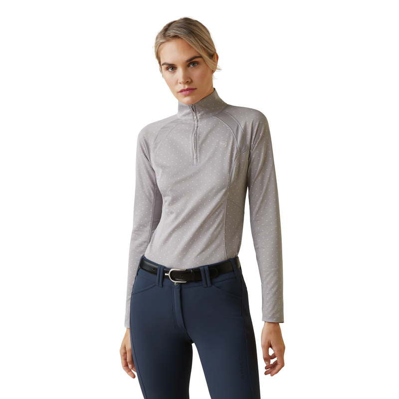 Camicia a maniche lunghe WMS Sunstopper 2.0 1/4 zip baselayer silver sconce dot | 10043597