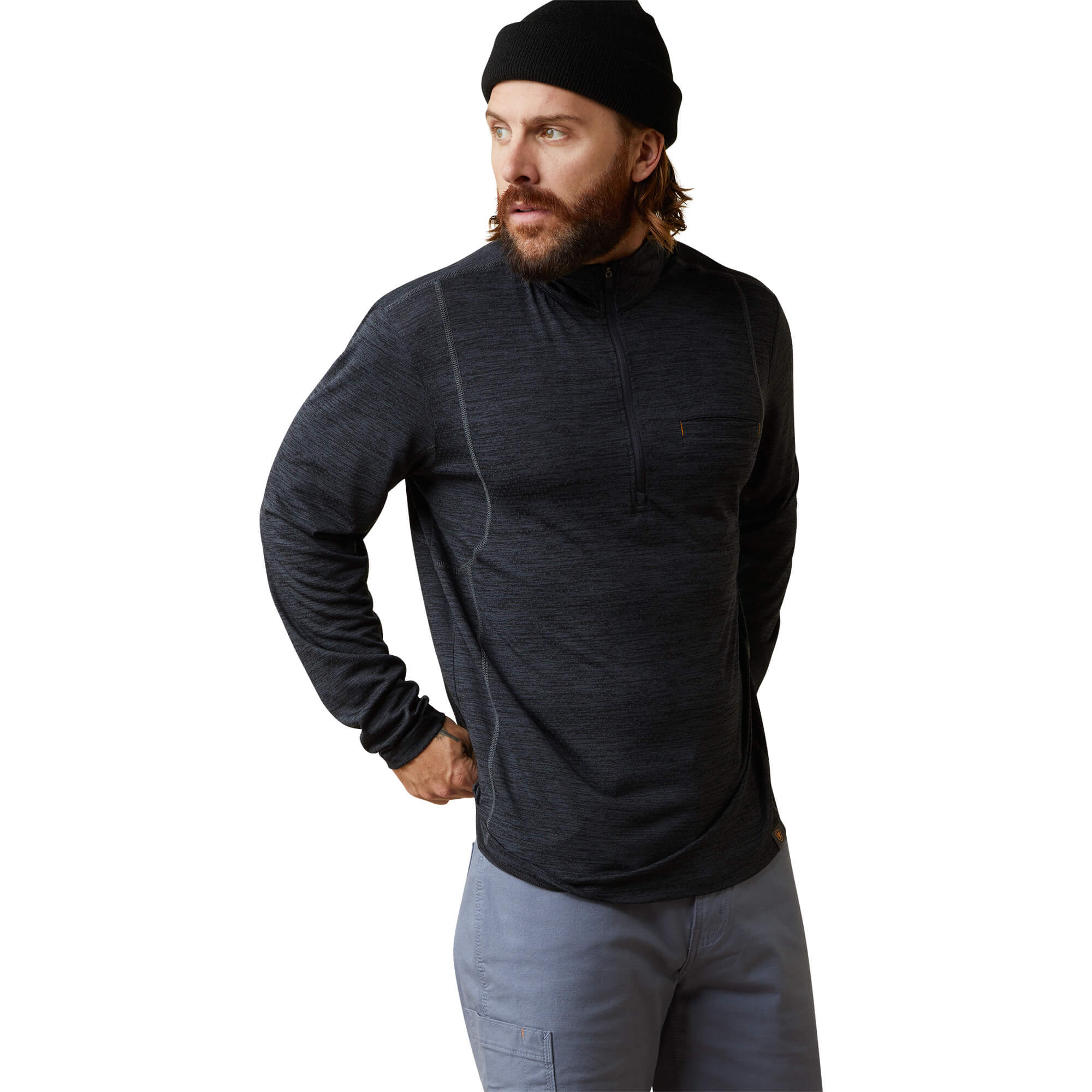 Chemise chemise MNS Rebar Evolution 1/2 T-shirt zip noir | 10043620