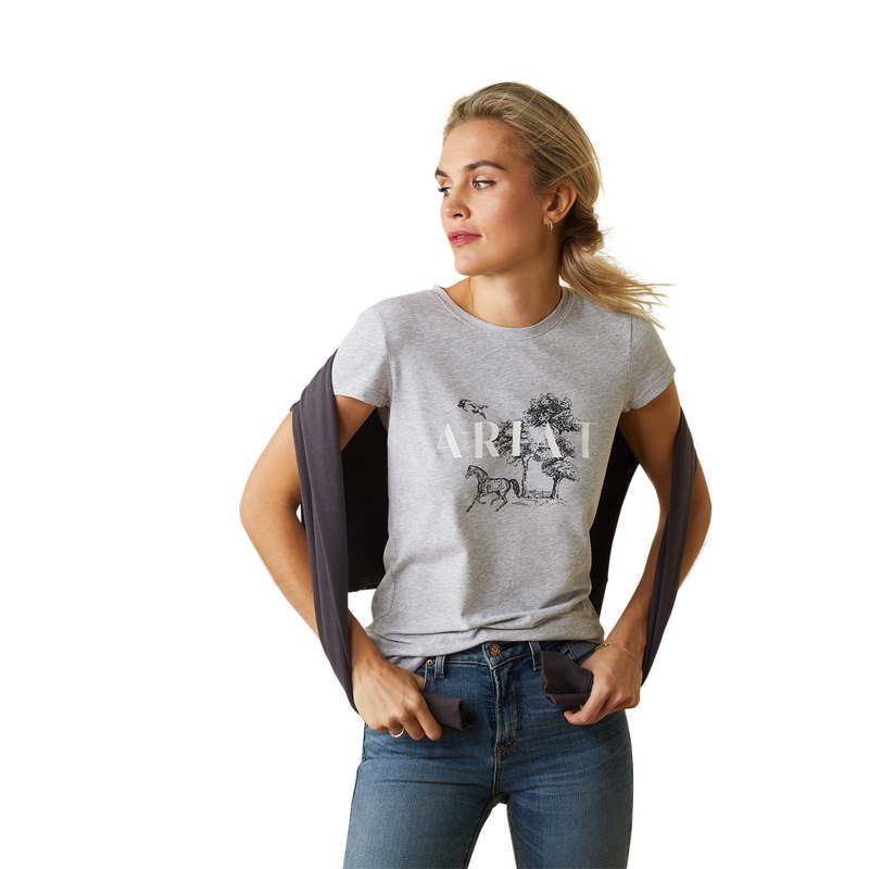 Kurzarm Shirt WMS Toile Scene T-Shirt heather grey | 10043648