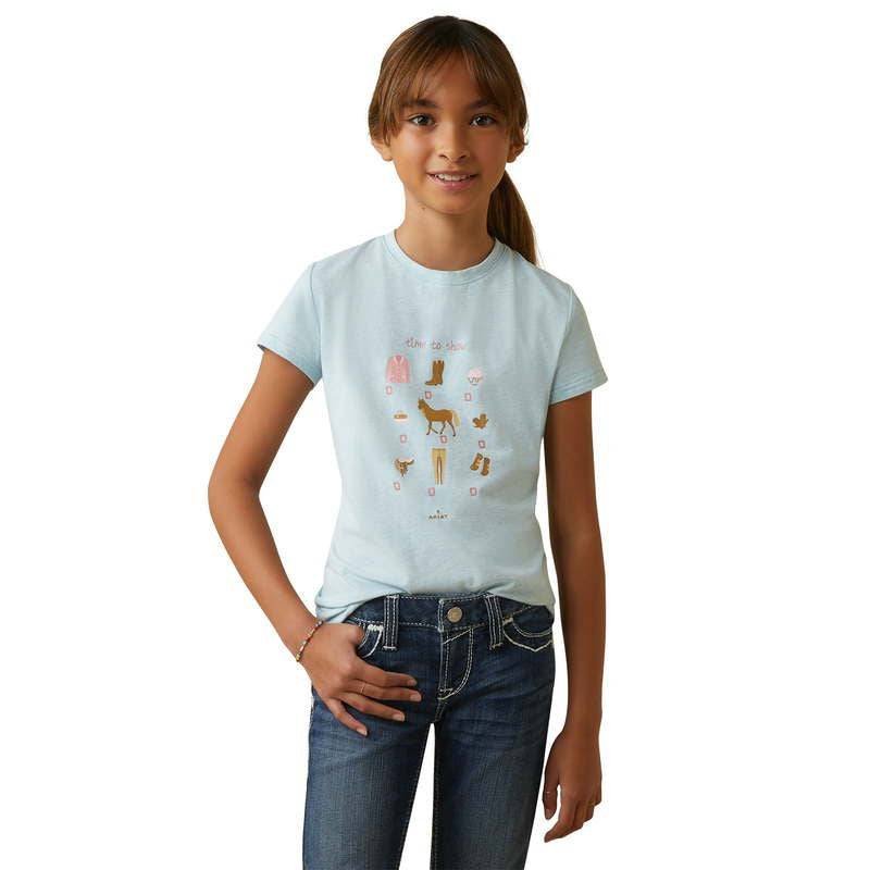 Kurzarm Shirt YTH Time to Show T-Shirt heather mosaic blue | 10043739