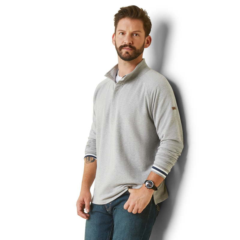 Pullover MNS Portola 1/2 Zip Sweatshirt heather grey | 10043782