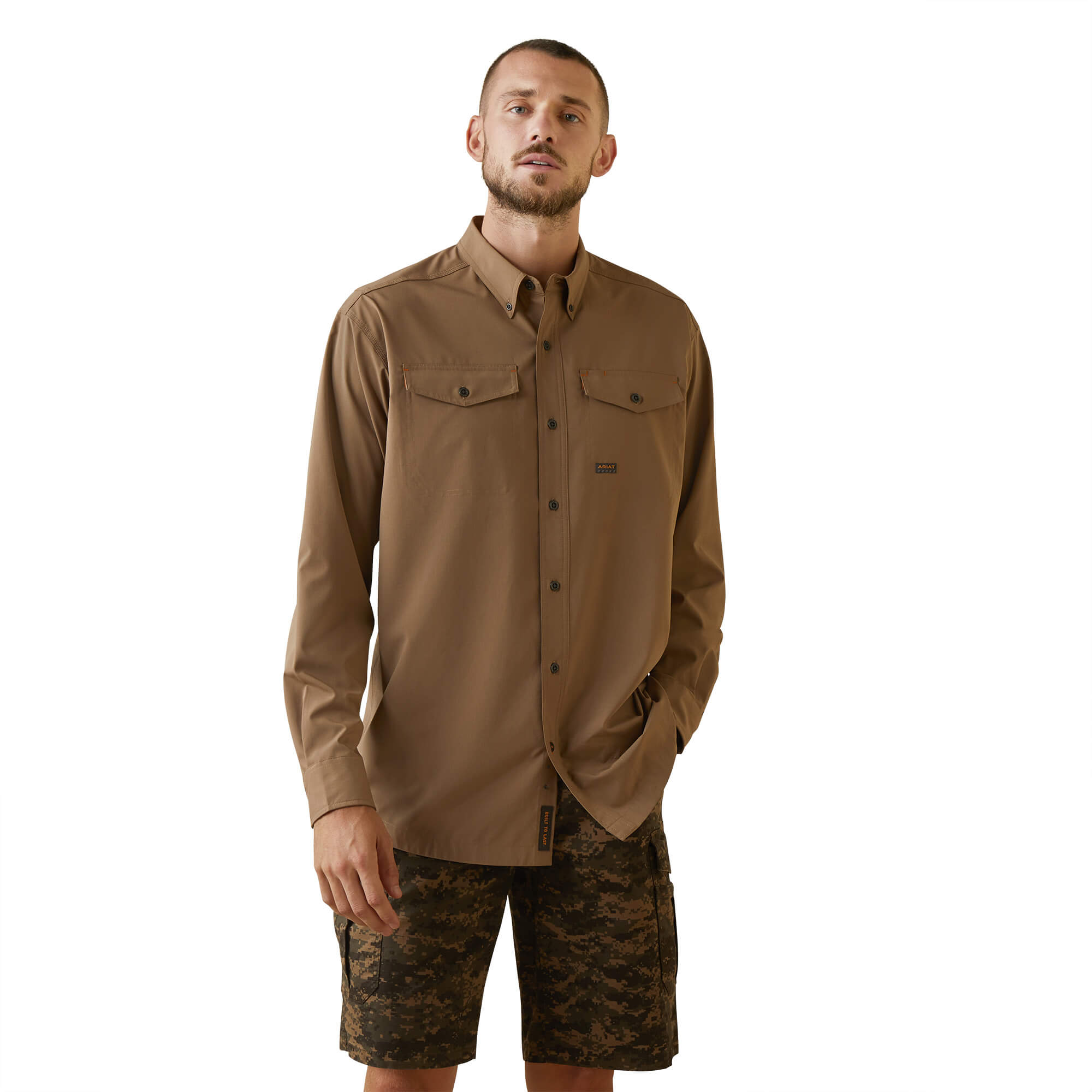 Kurzarm Shirt MNS Rebar Made Tough VentTEK DuraStretch  Work Shirt khaki | 10043836
