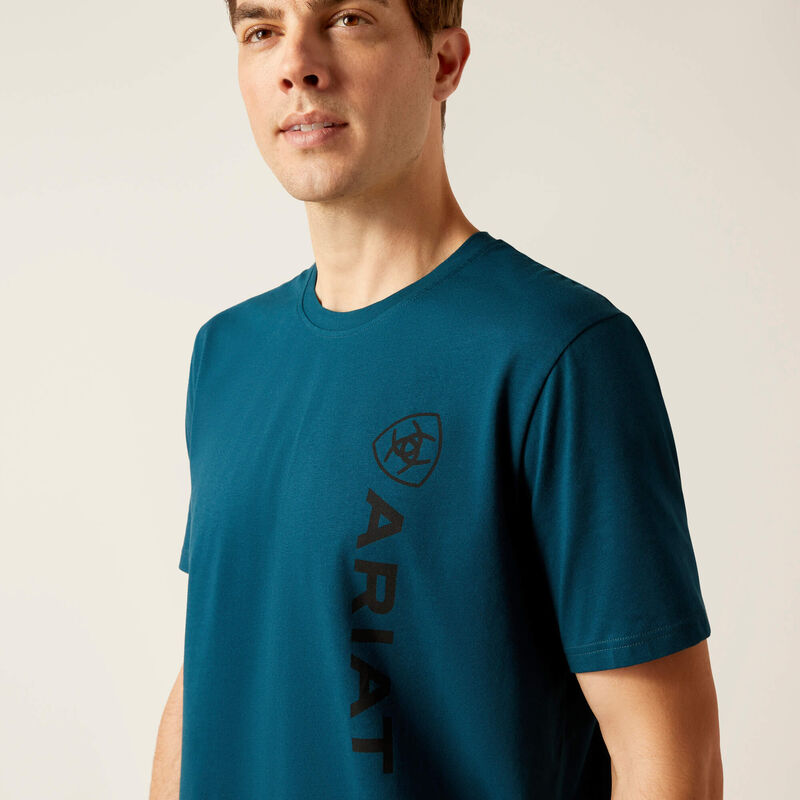 Kurzarm Shirt MNS Vertical Logo T-Shirt reflecting pond | 10046110