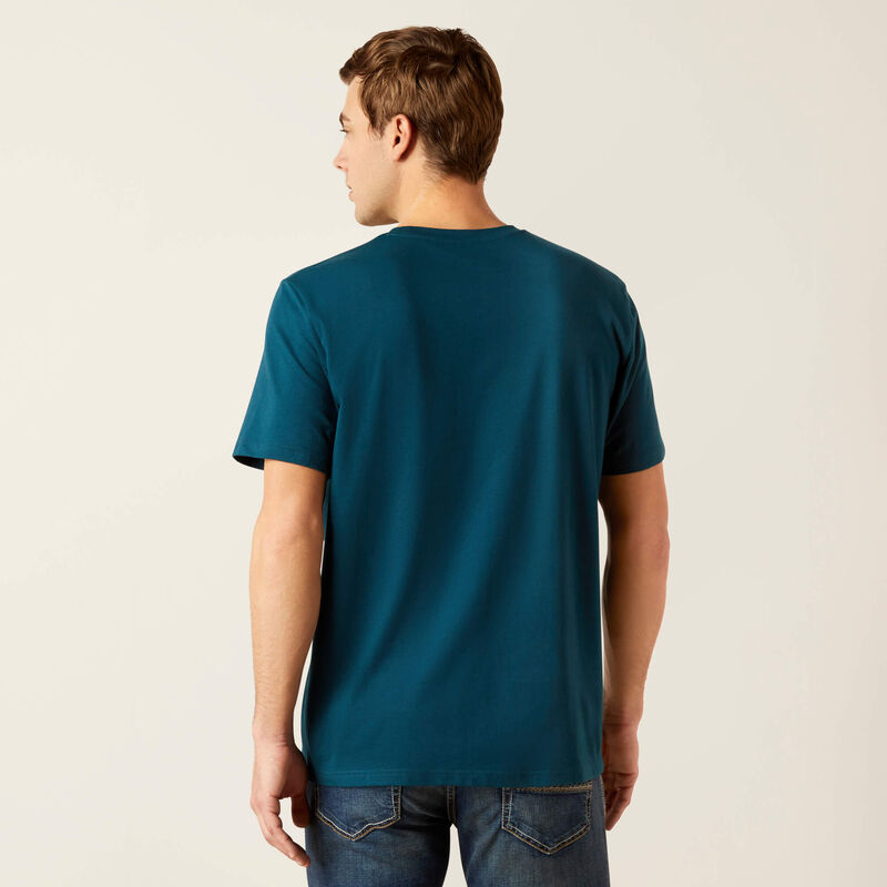 Kurzarm Shirt MNS Vertical Logo T-Shirt reflecting pond | 10046110