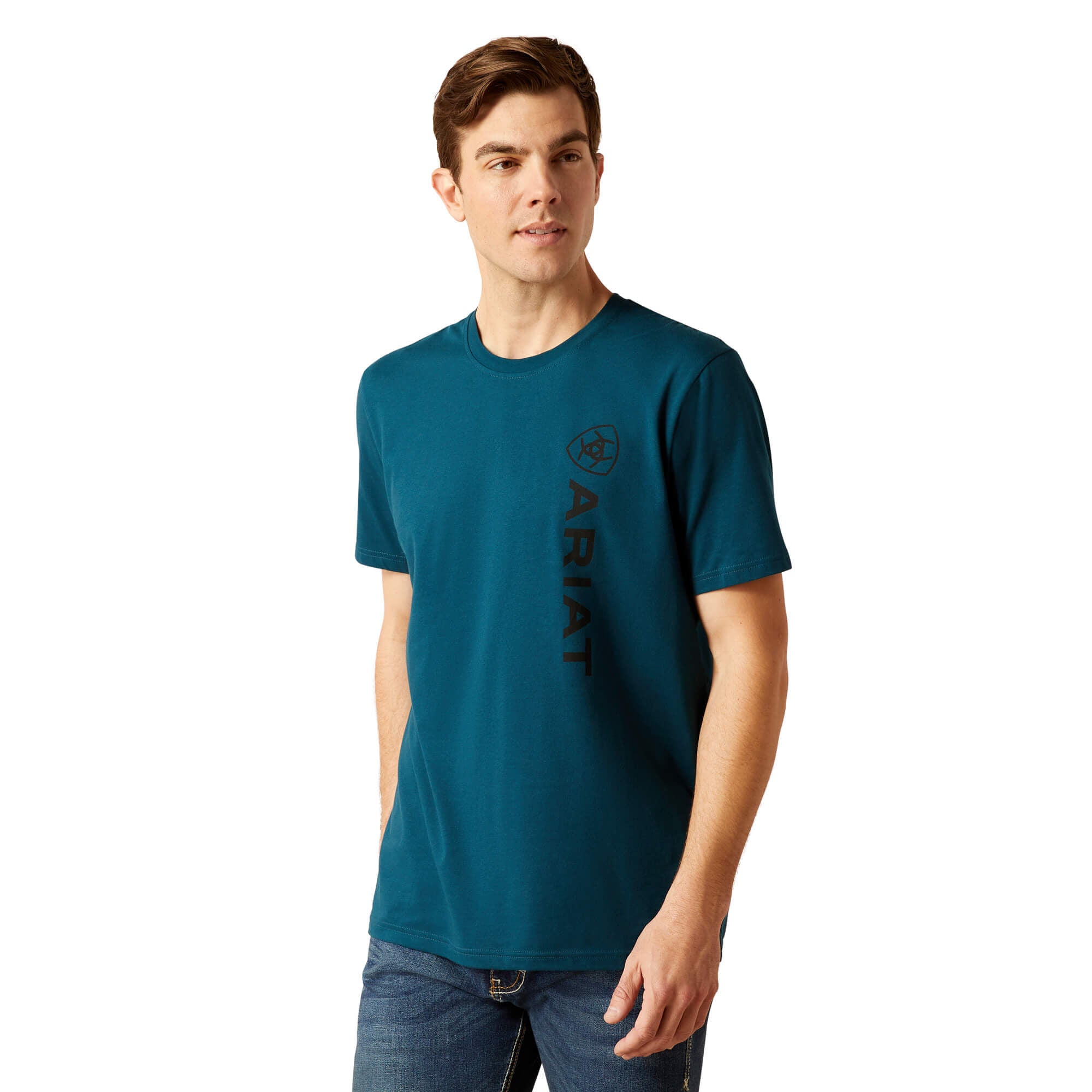 Shirt Shirt MNS Vertical Logo T-Shirt Reflecting Pond | 10046110