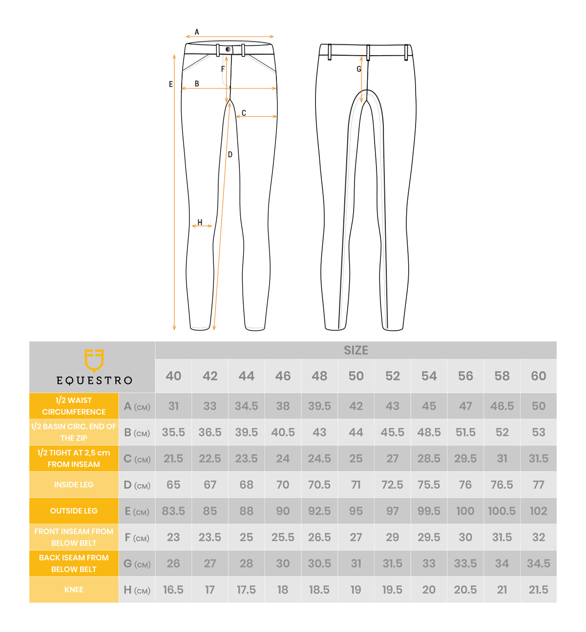 Grip Reithose Men'S Knee Grip Breeches In Technical Fabric