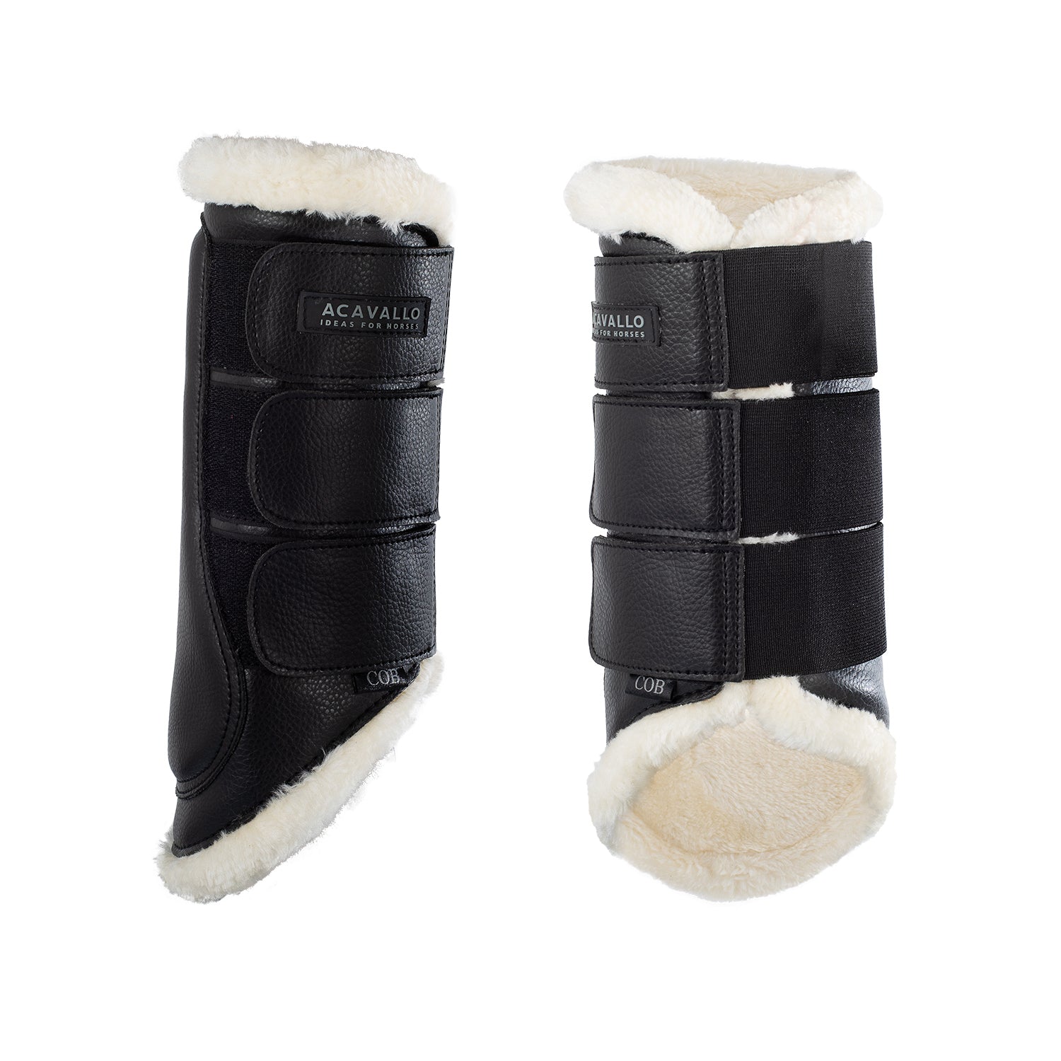 Gamaschen Hind brushing boots faux sheepskin & triple Velcro AC9716