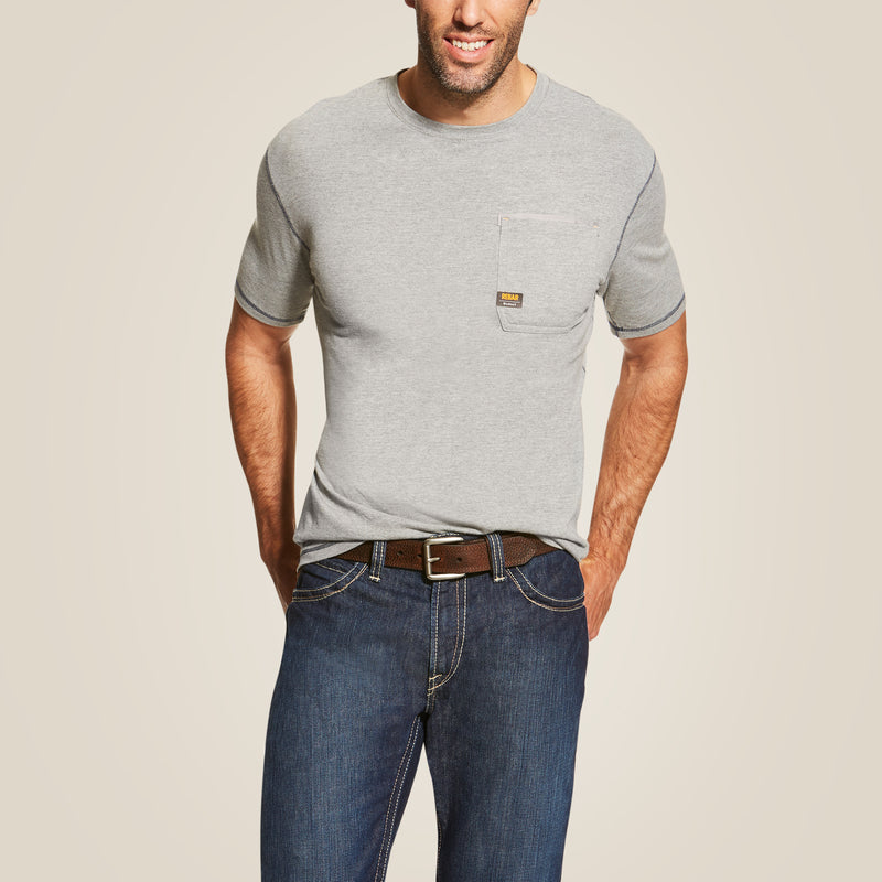 Short sleeve shirt MNS Rebar Workman T-Shirt heather gray | 10019131
