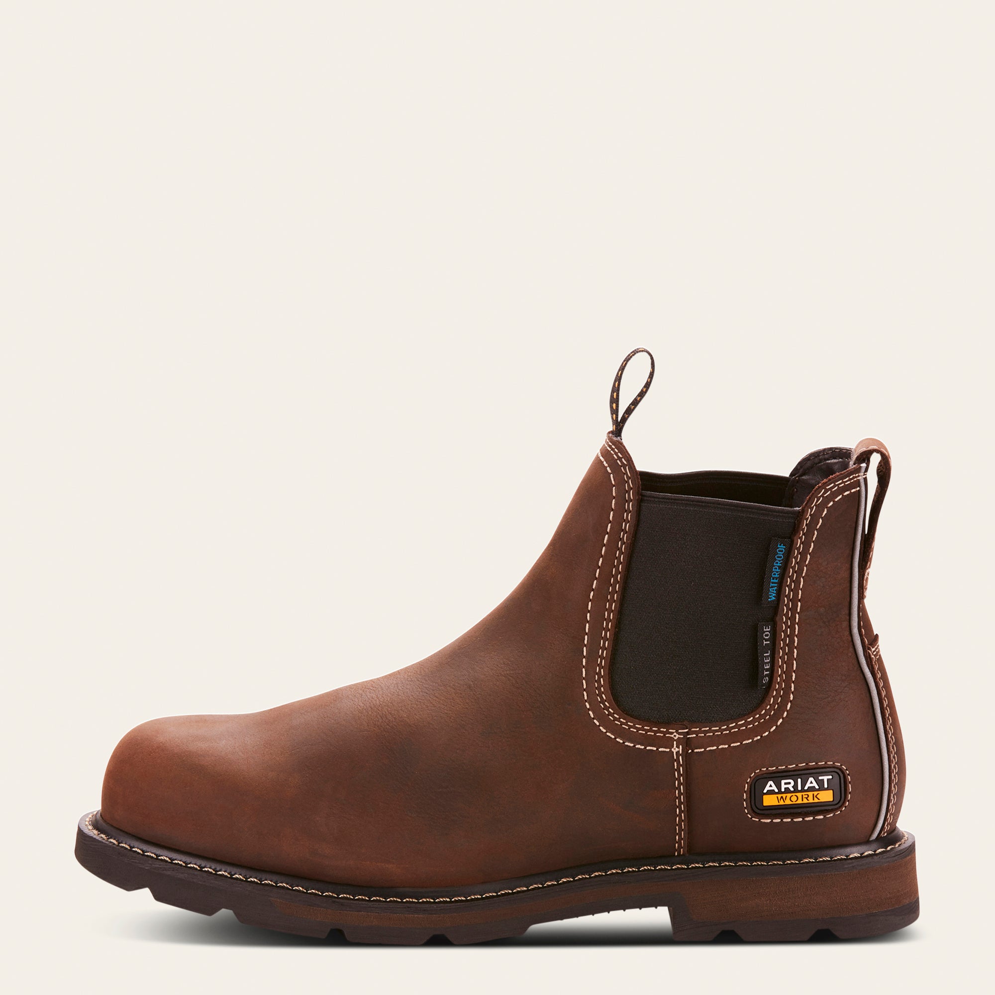 Stiefed MNS Groundbreaker Chelsea en ISO IMPRESIÓN DE PARA EL TOE TOE BOOT BROWN DARK BROWN | 10025000