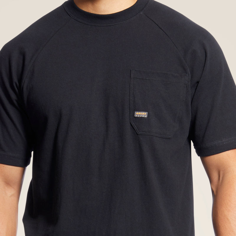 Kurzarm Shirt MNS Rebar Cotton Strong T-Shirt black | 10025372