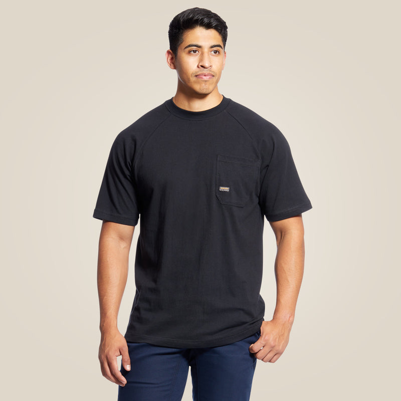 Kurzarm Shirt MNS Rebar Cotton Strong T-Shirt black | 10025372