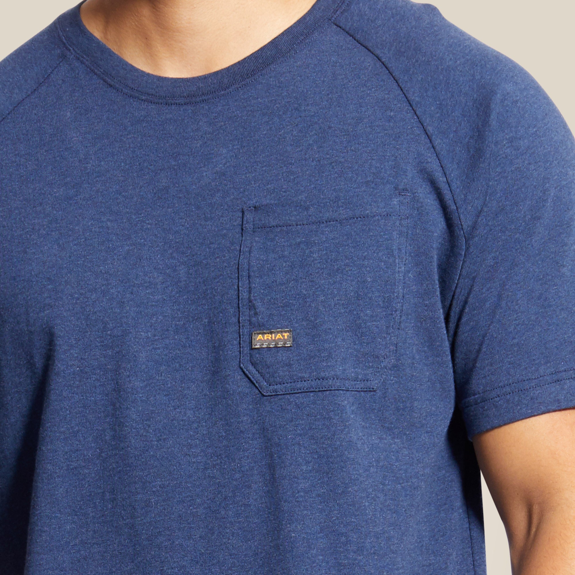 Kurzarm Shirt MNS Rebar Cotton Strong T-Shirt navy heather | 10025378