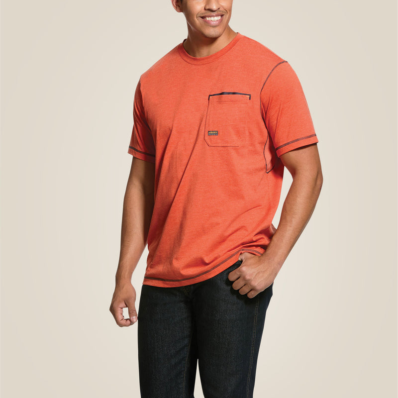 Kurzarm Shirt MNS Rebar Workman T-Shirt volcanic heather | 10025422