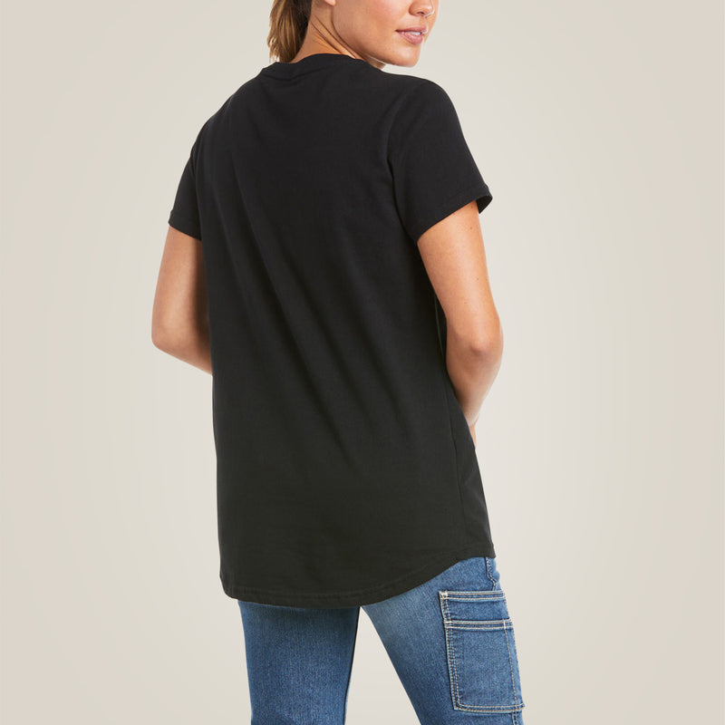 Top WMS Rebar Cotton Strong V-Neck Top negro | 10035381