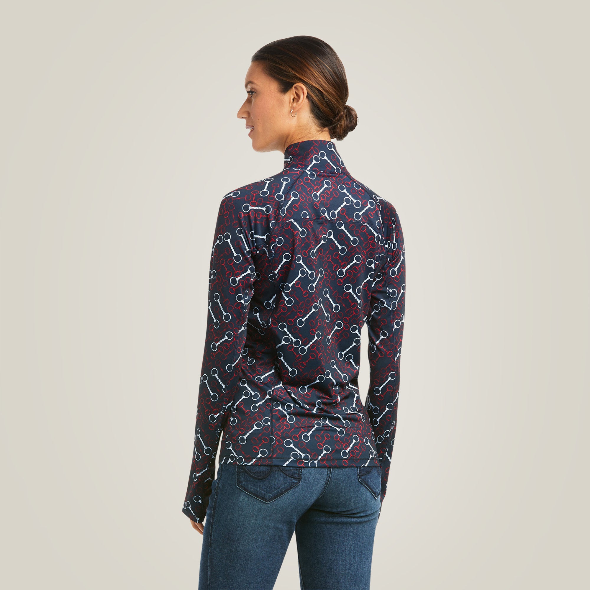 Langarm Shirt WMS Lowell 2.0 1/4 Zip Bâle d'équipe Print | 10037375