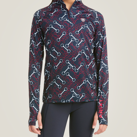 Langarm Shirt Yth Lowell 2.0 1/4 Zip BasEayer Team Print | 10037460