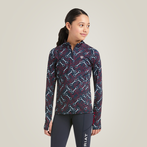 Langarm Shirt Yth Lowell 2.0 1/4 Zip BasEayer Team Print | 10037460