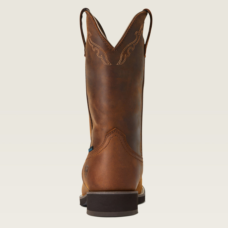 ウエスタンブーツ WMS Delilah Round Toe Waterproof Western Boots distressed brown｜10040272