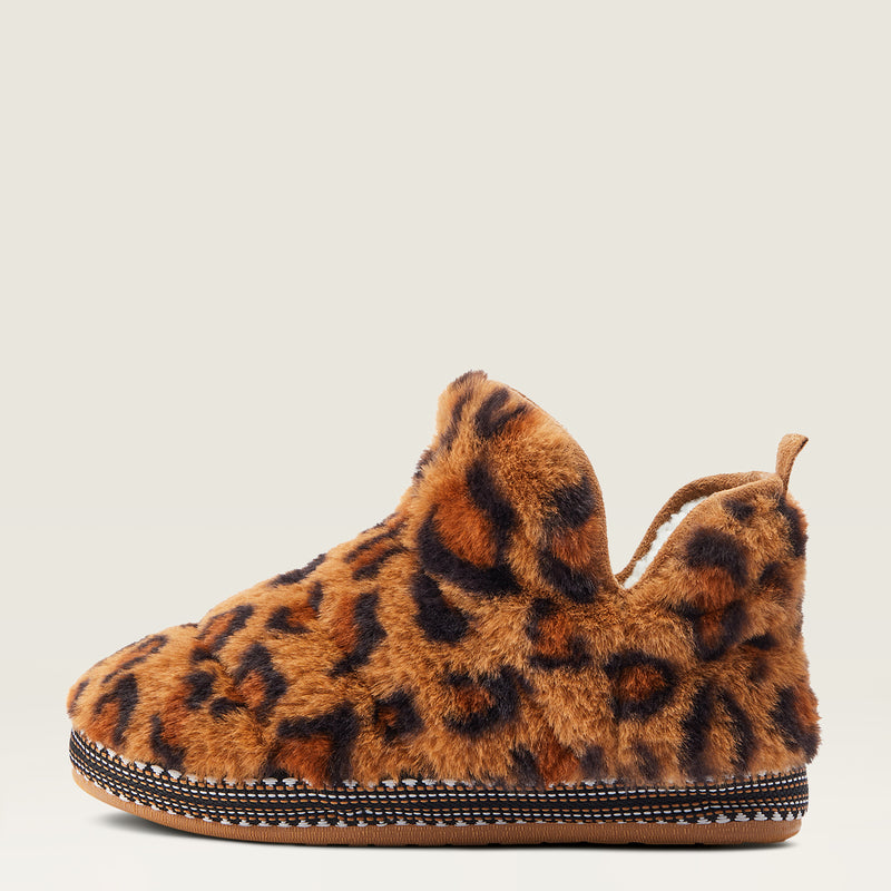 Schoenen wms bootie slipper fuzzy luipard print | 10043018