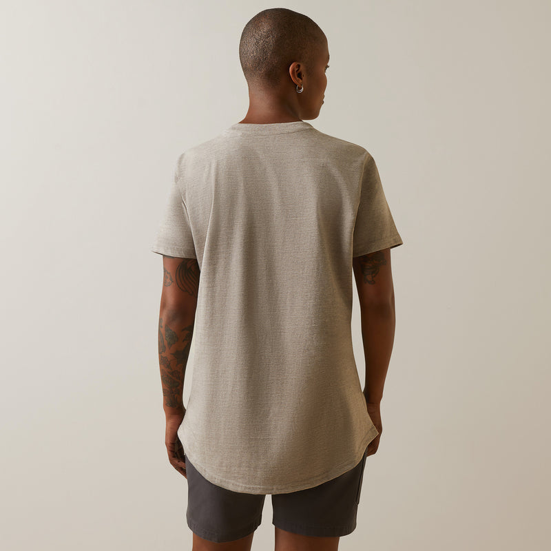 Kurzarm Shirt WMS Rebar Cotton Strong Logo Ss T-Shrt portabella heather | 10043354