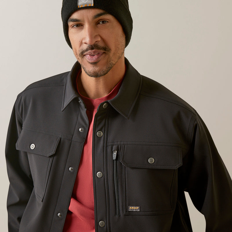 Jacke MNS Rebar DuraStretch Utility Softshell   Shirt Jacket black | 10046058