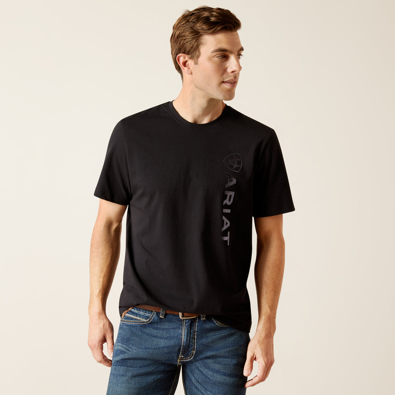 Kurzarm Shirt MNS Vertical Logo T-Shirt black | 10046108