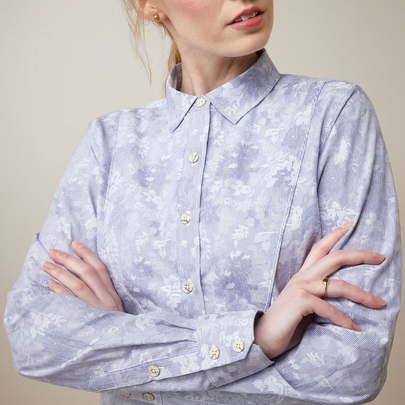 Bluse WMS Muir   Blouse blue jacquard | 10046373